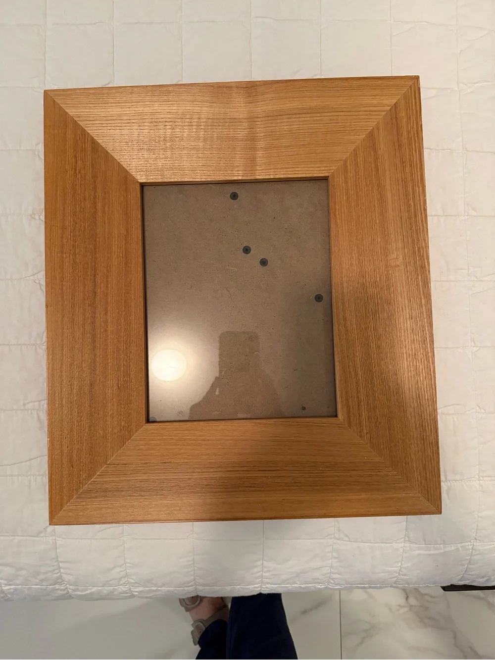 Crate&Barrel Wide Natural Wood Picture Frame 8x10